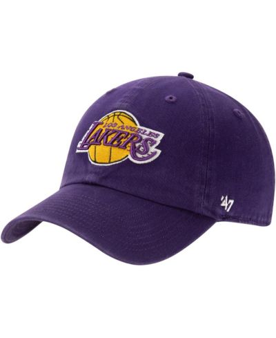 '47 Brand Men's Purple Los Angeles Lakers Core Logo Clean Up Adjustable Hat