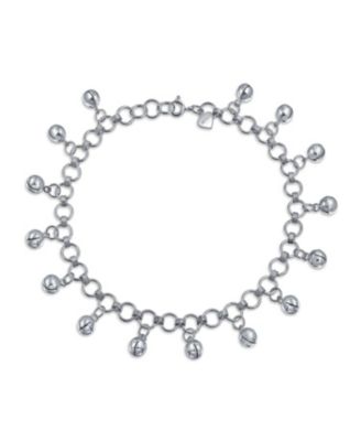 Bollywood Multi Jingle Bells Pattilu India Dangle Charms Anklet Ankle Bracelet For Women .925 Sterling Silver