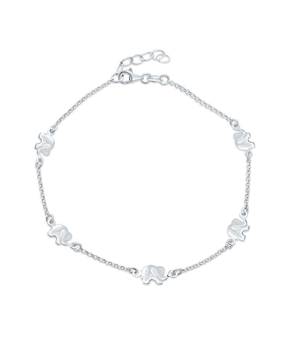 Bling Jewelry ZOO браслет на лодыжку с подвеской слон из серебра.925