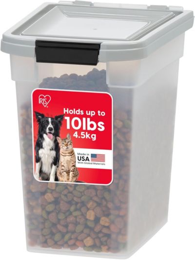 Контейнер для хранения корма IRIS 10 Lbs / 12.75 Qt Airtight Clear/Gray