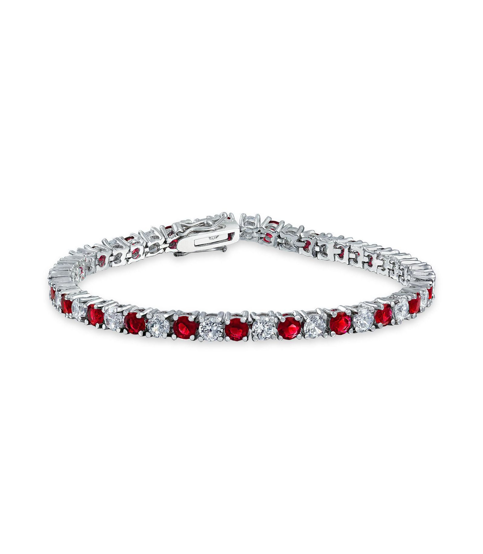 Браслет Bling Jewelry Blue Sapphire CZ Tennis, 7.5 Inch