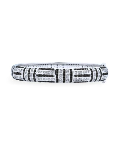 Bling Jewelry браслет Art Deco с геометрическим узором Black White CZ