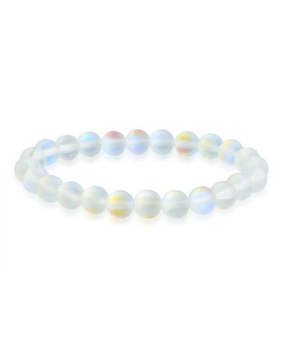 Браслет Bling Jewelry Natural Stone Multi Color Stackable Round 8MM Ball Beads Strand Stretch