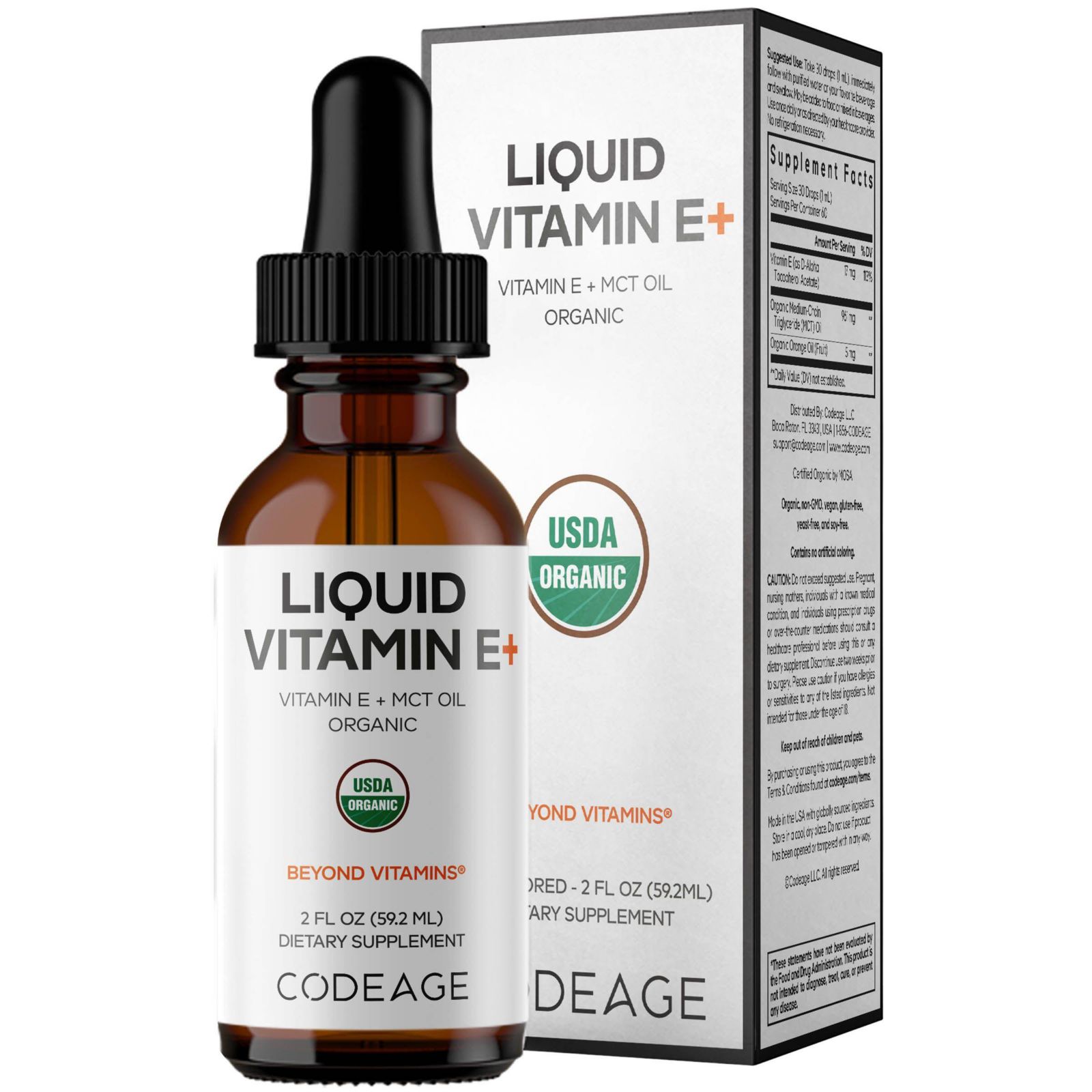 Витамины Codeage Liquid Vitamin E+ 2 fl oz
