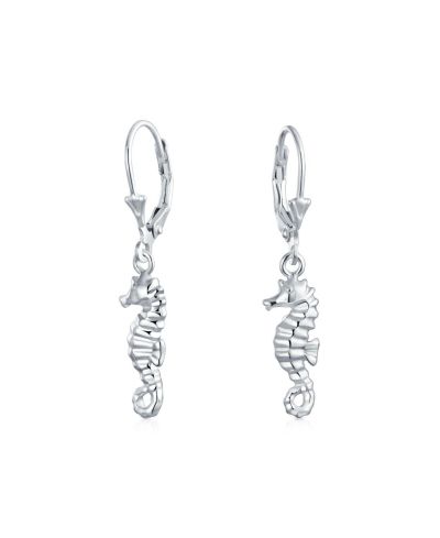 Серьги Bling Jewelry морской конек из стерлингового серебра с застежкой