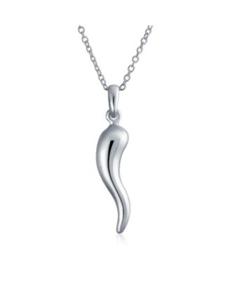 Подвеска-кулон Bling Jewelry Amulet Italian Horn Pendant Necklace Sterling Silver