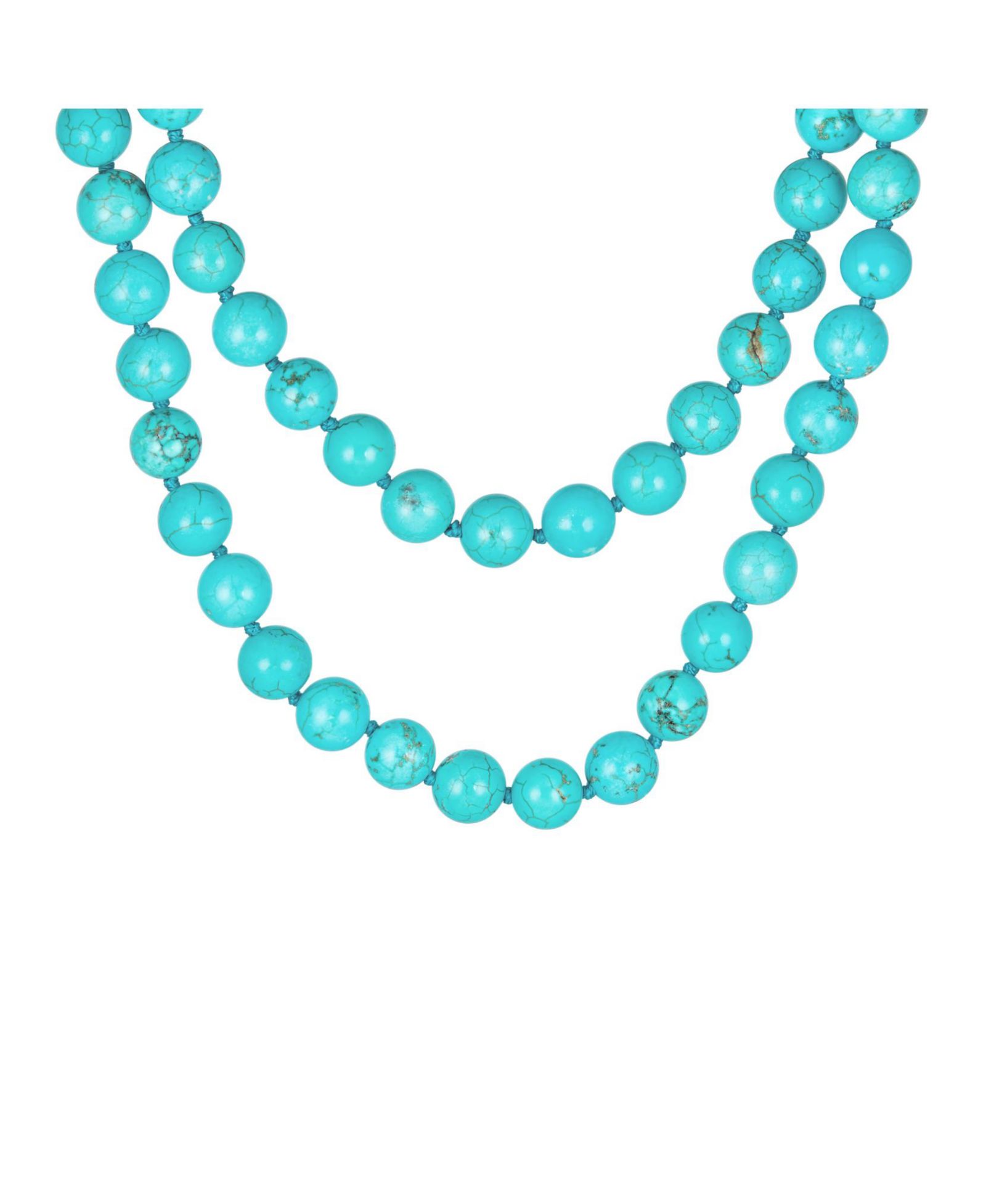 Ожерелье Bling Jewelry с бусинами 10MM, длина 36 Inch, синий бирюзовый