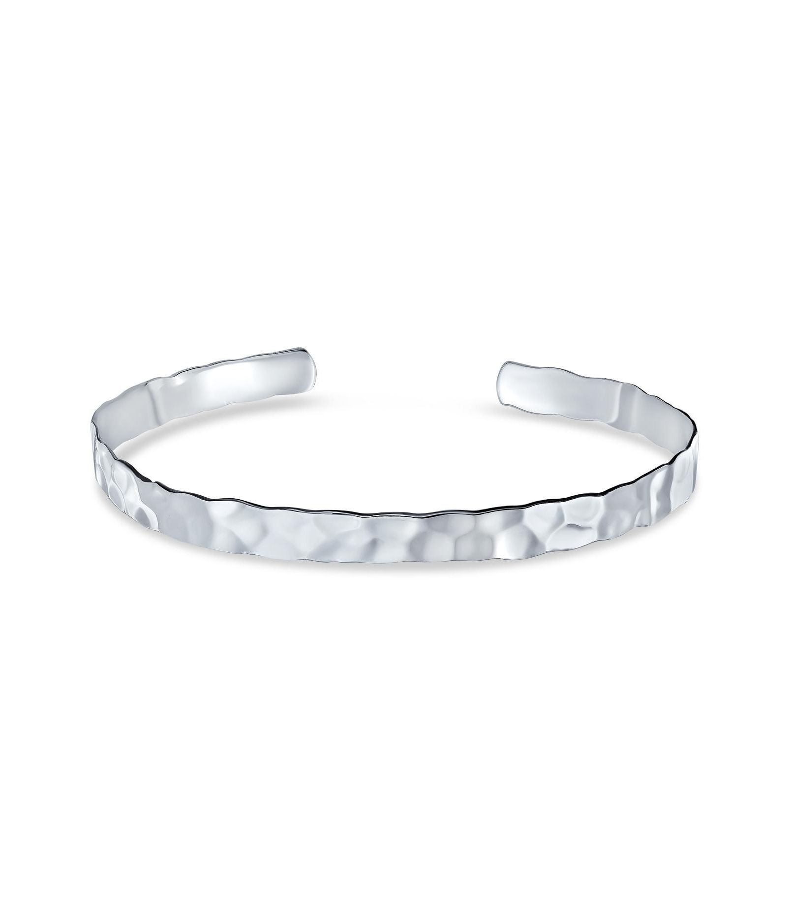 Браслет Bling Jewelry.925 Sterling Silver Textured Honeycomb Hammered Cuff