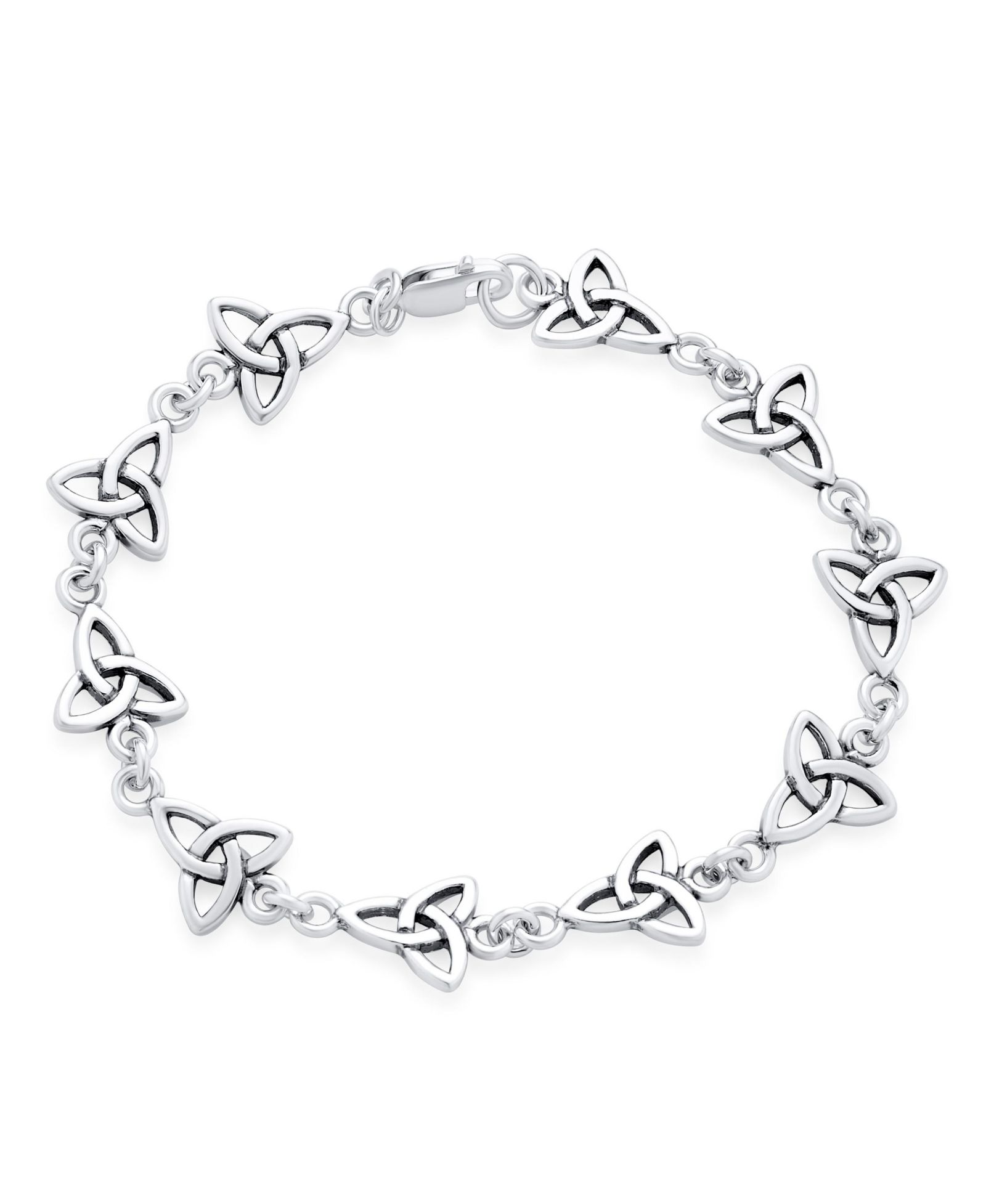 Bling Jewelry браслет Celtic Trinity из стерлингового серебра с узлом Triquetra