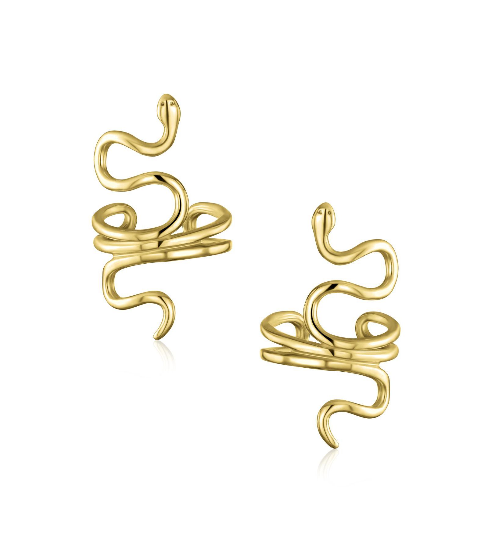 Bling Jewelry Reptile Snake Ear Cuff Cartilage Earrings Silver Plated 925 Sterling Silver