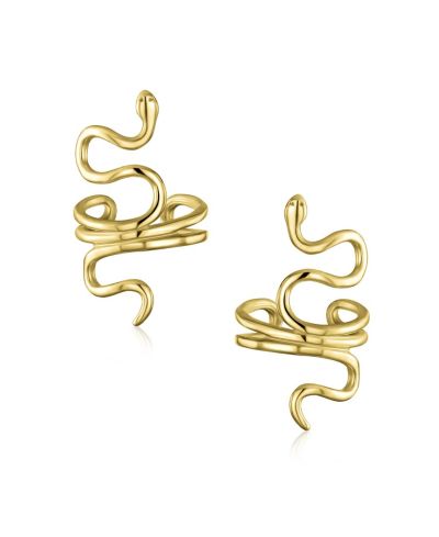 Bling Jewelry серьги-каффы змеиного стиля, серебреные 925 Sterling Silver