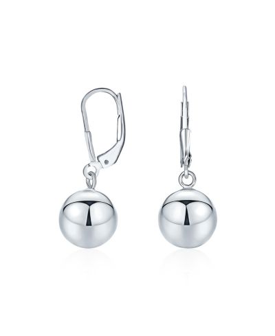 Bling Jewelry серьги с круглыми бусинами и застежкой-петелькой из стерлингового серебра.925