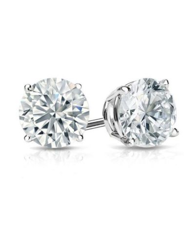 SUZY LEVIAN NEW YORK  Sterling Silver Cubic Zirconia Round-Cut Classic Stud Earrings