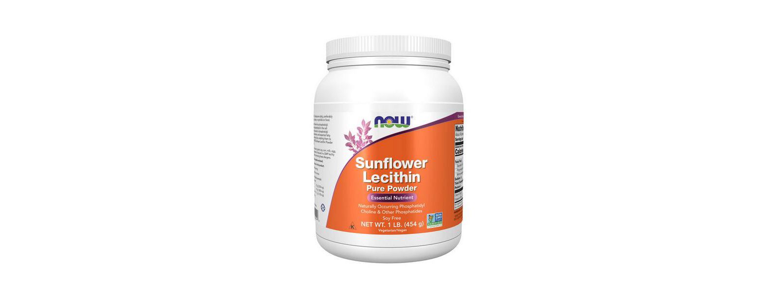 Now Foods подсолнечный лецитин, чистый порошок, 1 lb