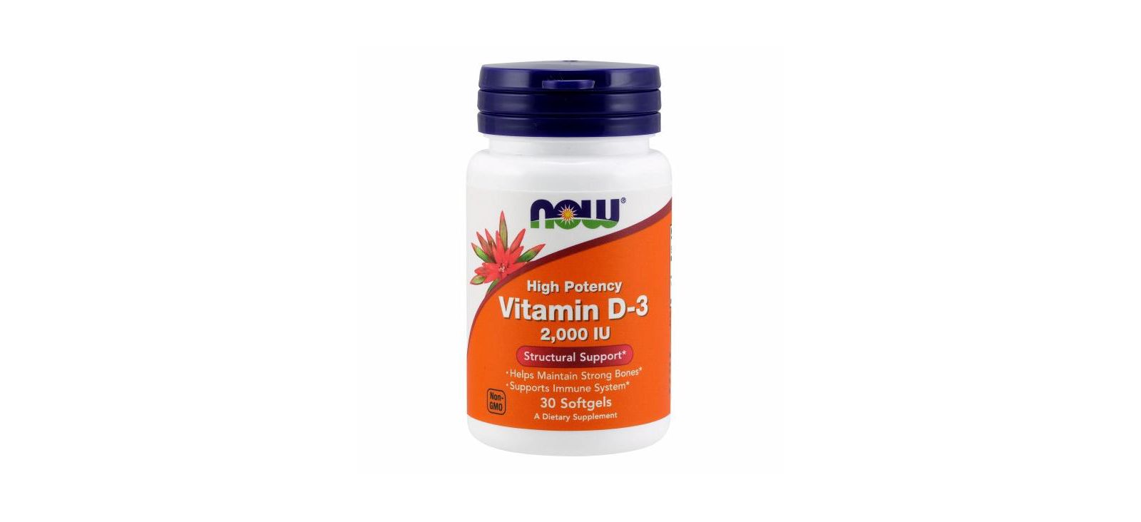 Витамин D-3 NOW Foods 2000 IU, 30 Softgels