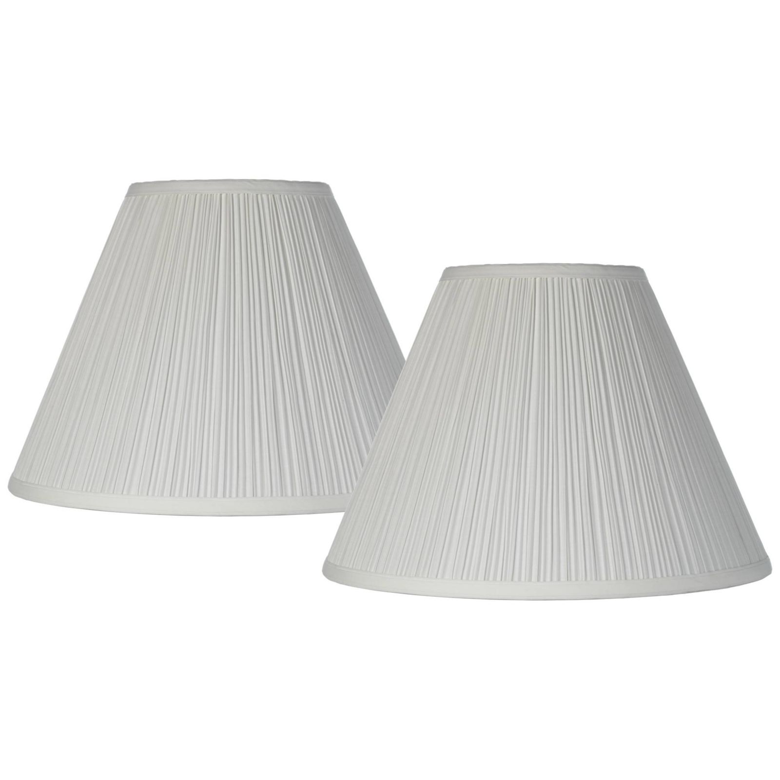 Springcrest Комплект абажуров 2 шт. White Pleated Medium Empire, 6.5" Top x 15" Bottom x 11" High