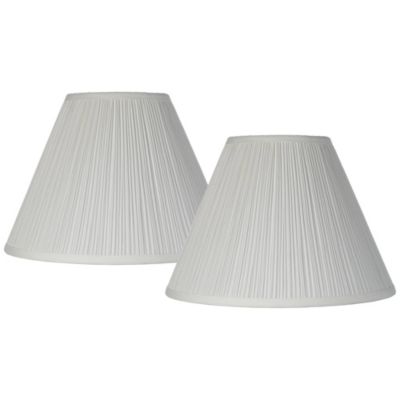 Springcrest Комплект абажуров 2 шт. White Pleated Medium Empire, 6.5" Top x 15" Bottom x 11" High
