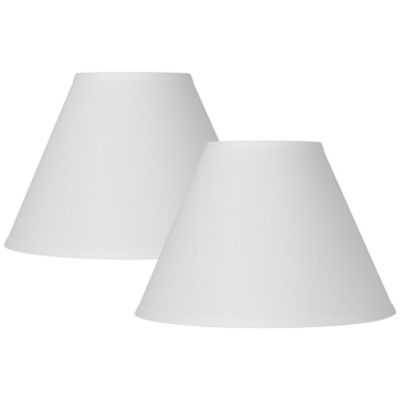 Набор из 2 абажуров Springcrest из льна, средний империал, 6.5" верх x 15" низ x 10.75" высота (Spider), с держателем и наконечником