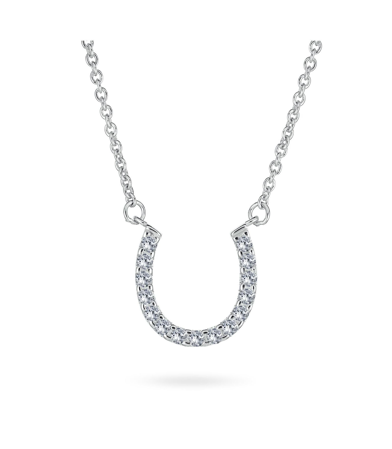 Bling Jewelry кулон подкова из кубического циркония, позолоченное серебро .925