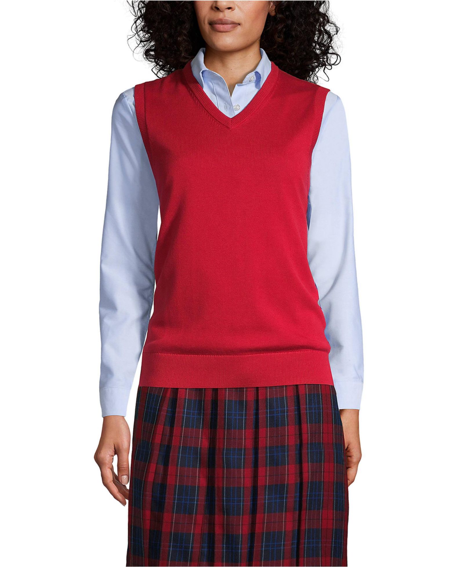 Женский жилет Lands' End Cotton Modal Fine Gauge Sweater