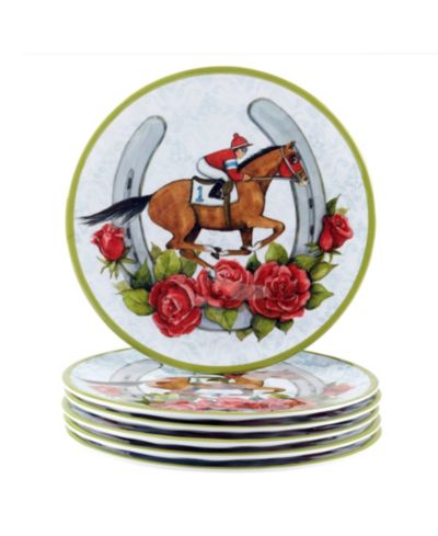 Набор тарелок для салата из меламина Certified International Derby Day At The Races, 6 шт