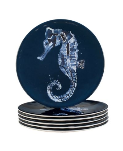 Certified International Sea Life Melamine Salad Plates, Set of 6