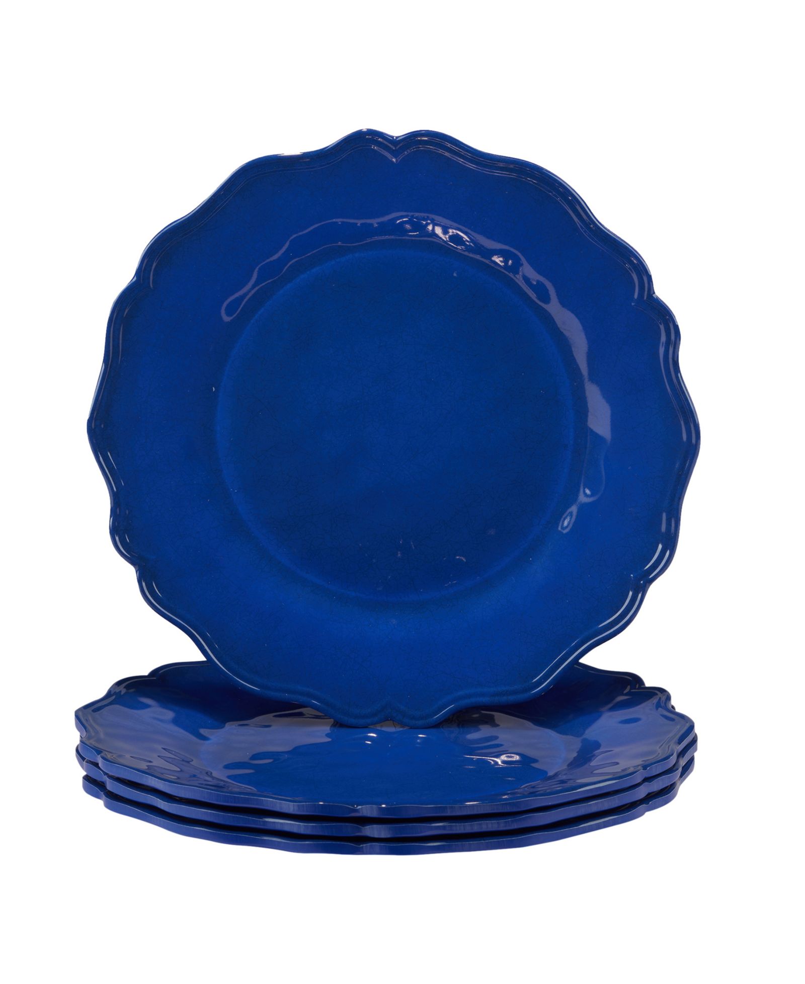 Набор обеденных тарелок Certified International Blue Indigo Crackle, 4 шт.