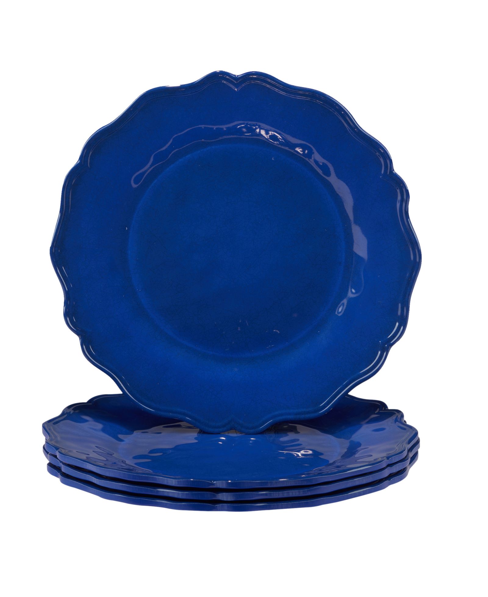 Набор тарелок для салата Certified International Blue Indigo Crackle 4 шт, 9"