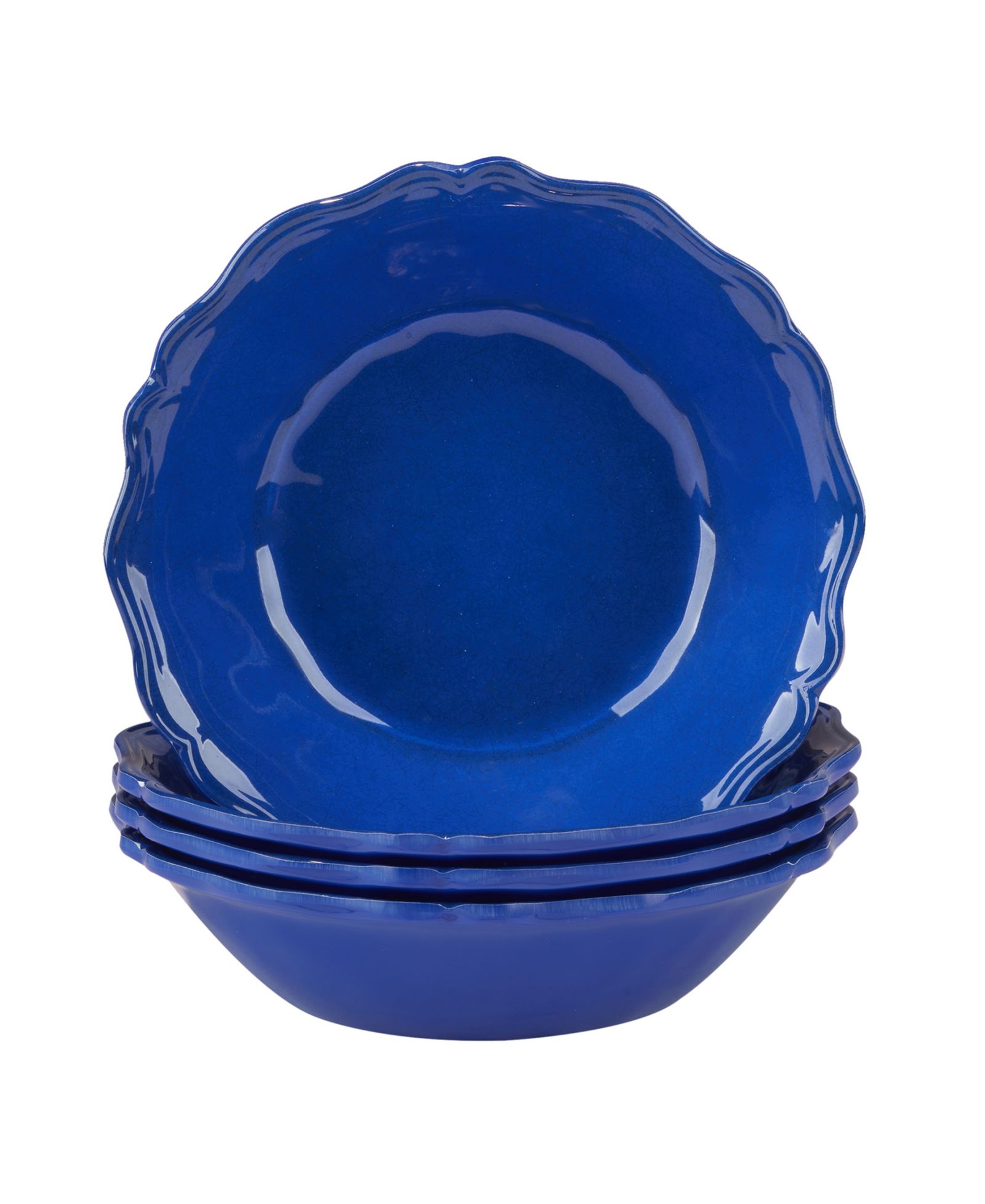 Набор мисок Certified International Blue Indigo Crackle, 4 шт.
