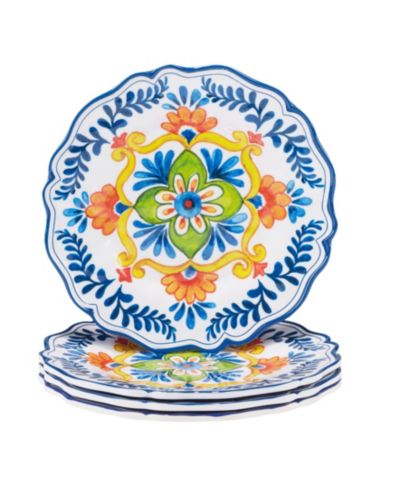 Certified International набор тарелок для салата Flores из меламина, 4 шт