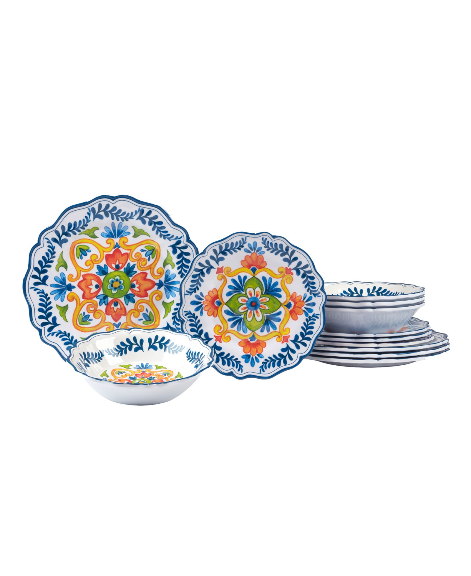 Certified International Flores 12 Pc. Dinnerware Set, Service For 4