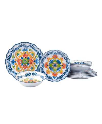 Certified International Flores 12 Pc. Dinnerware Set, Service For 4