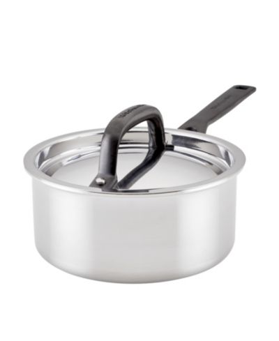 Сотейник для индукционных плит KitchenAid 5-Ply Clad из нержавеющей стали с крышкой, 1.5 Quart