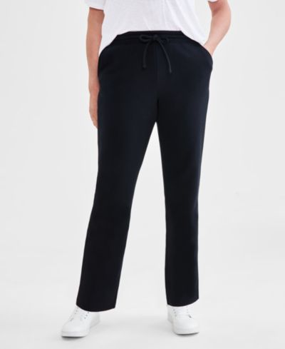 Style & Co Petite хлопковые спортивные брюки из флиса на завязках