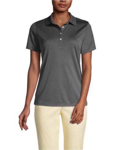 Lands' End Women's Short Sleeve Solid Active Polo