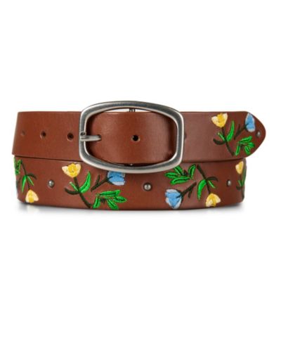 Lucky Brand кожаный ремень с вышивкой цветов