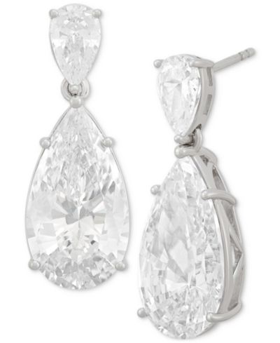 Серьги-подвески Arabella Cubic Zirconia Pear Drop из стерлингового серебра