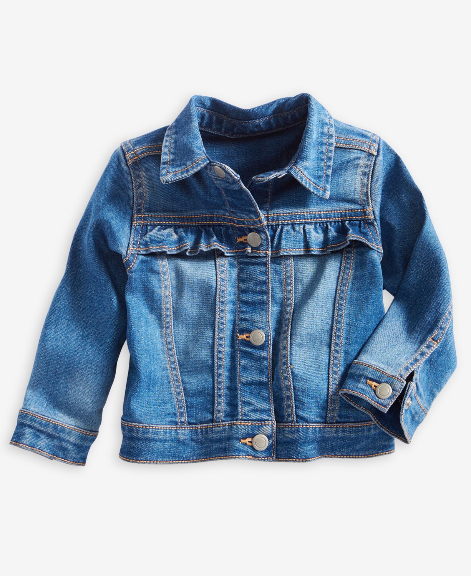 First Impressions Детский 3M-24M Mix and Match Ruffled-Trim Denim Jacket