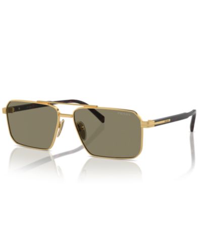 Мужские солнцезащитные очки Prada Iconic Plaque Rectangle PR A57S