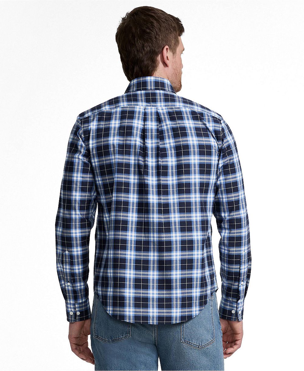 Мужская рубашка Lands' End Tailored Fit No Iron Twill Long Sleeve