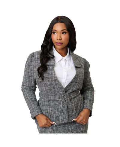 Unique Vintage Plus Size Womwn's 1940s Tweed Belted Jacket