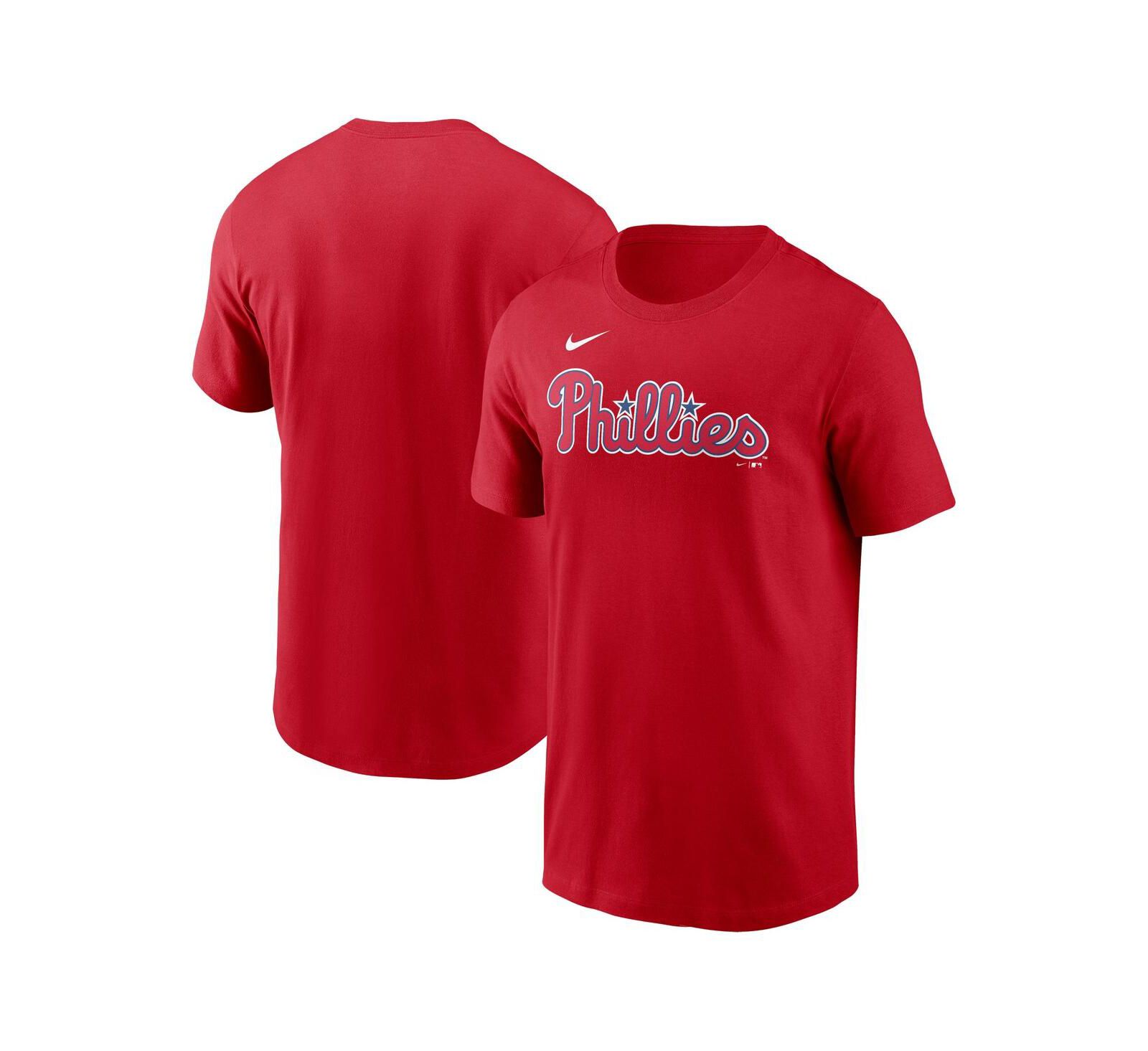Мужская футболка Nike Red Philadelphia Phillies Fuse Wordmark