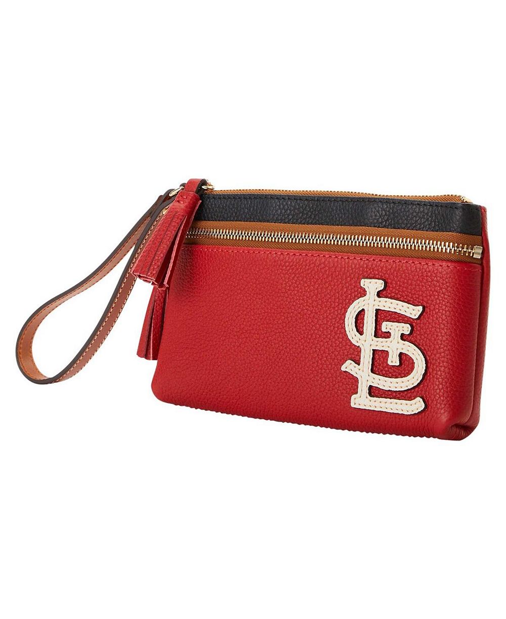 Мужской и женский клатч Dooney & Bourke St. Louis Cardinals Infield Double-Zip Wristlet