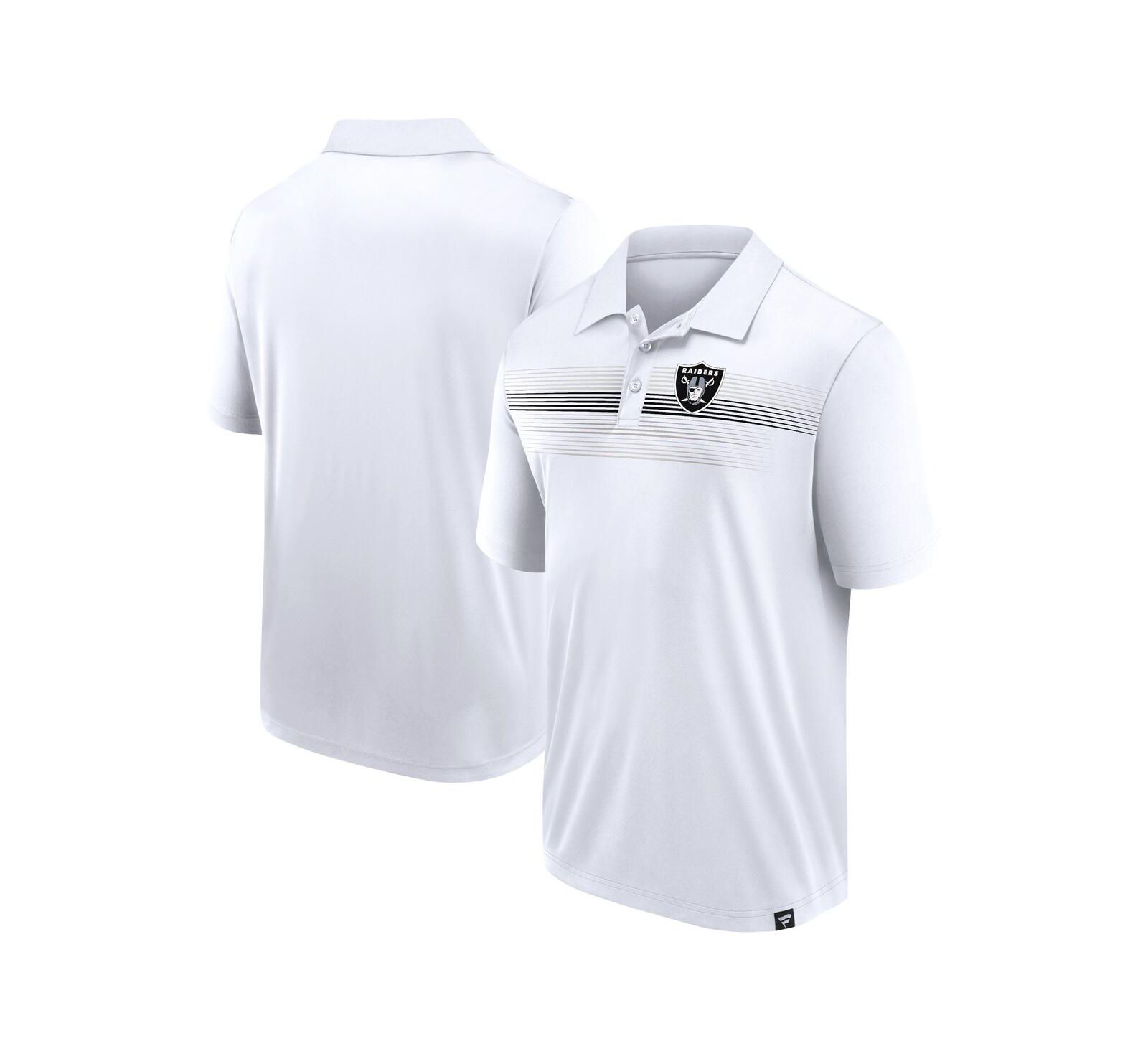 Men's Fanatics White Las Vegas Raiders Victory For Us Interlock Polo Shirt