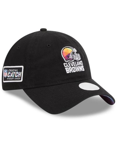Женская кепка New Era Black Cleveland Browns 2023 NFL Crucial Catch 9TWENTY регулируемая