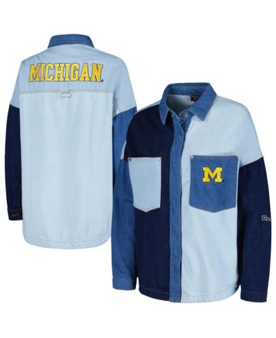 Женская куртка Hype and Vice Denim Michigan Wolverines Full-Snap