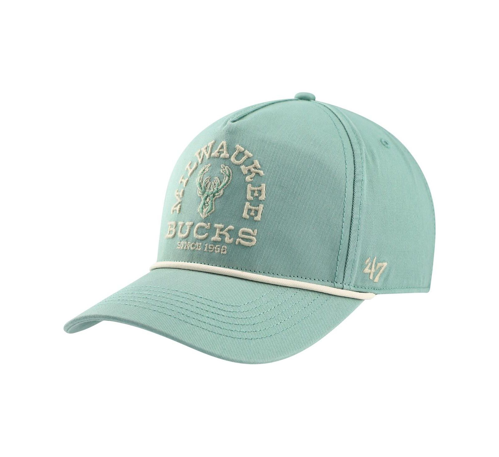 Men's '47 Brand Green Distressed Milwaukee Bucks Canyon Ranchero Hitch Adjustable Hat