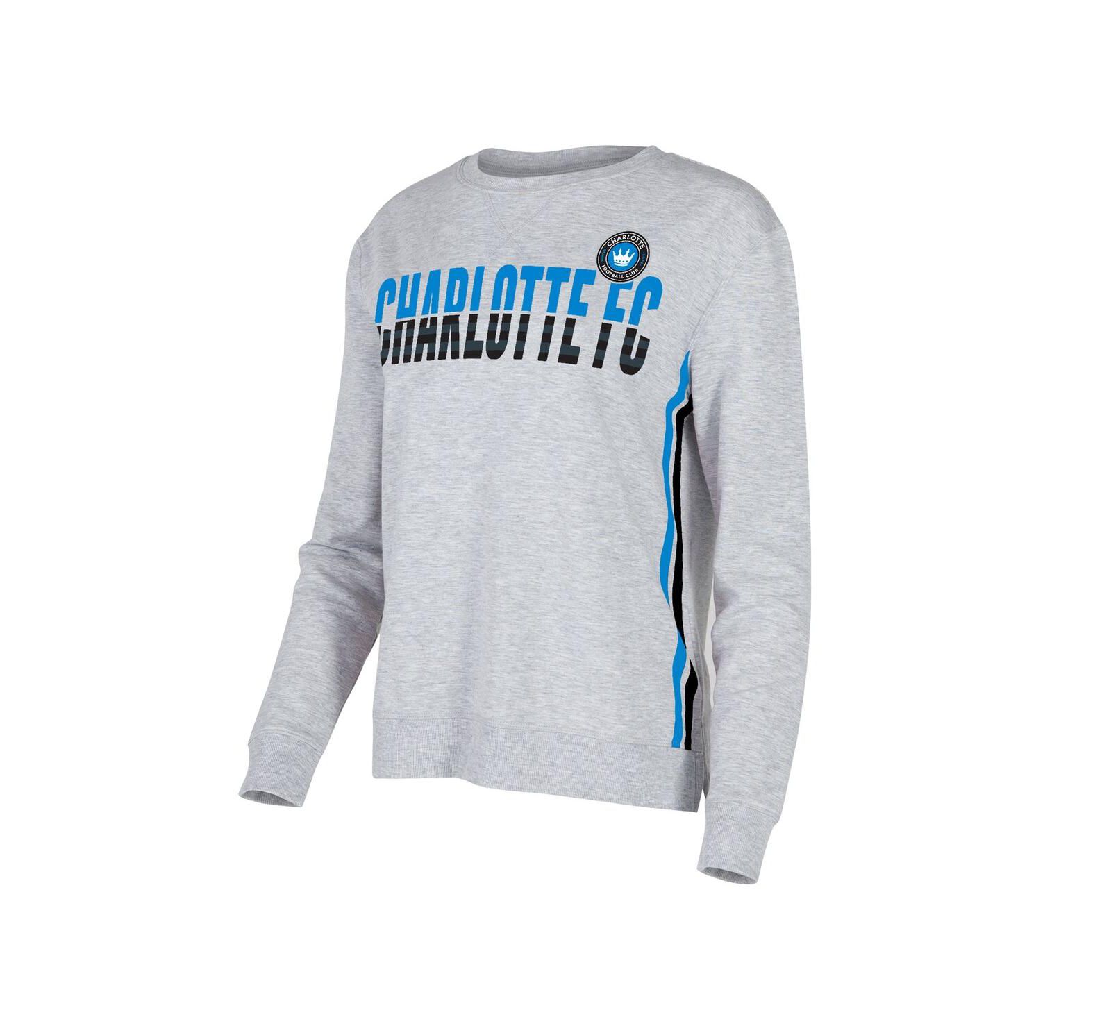 Женская футболка Concepts Sport Charlotte FC Cedar Tri-Blend с длинным рукавом, серая