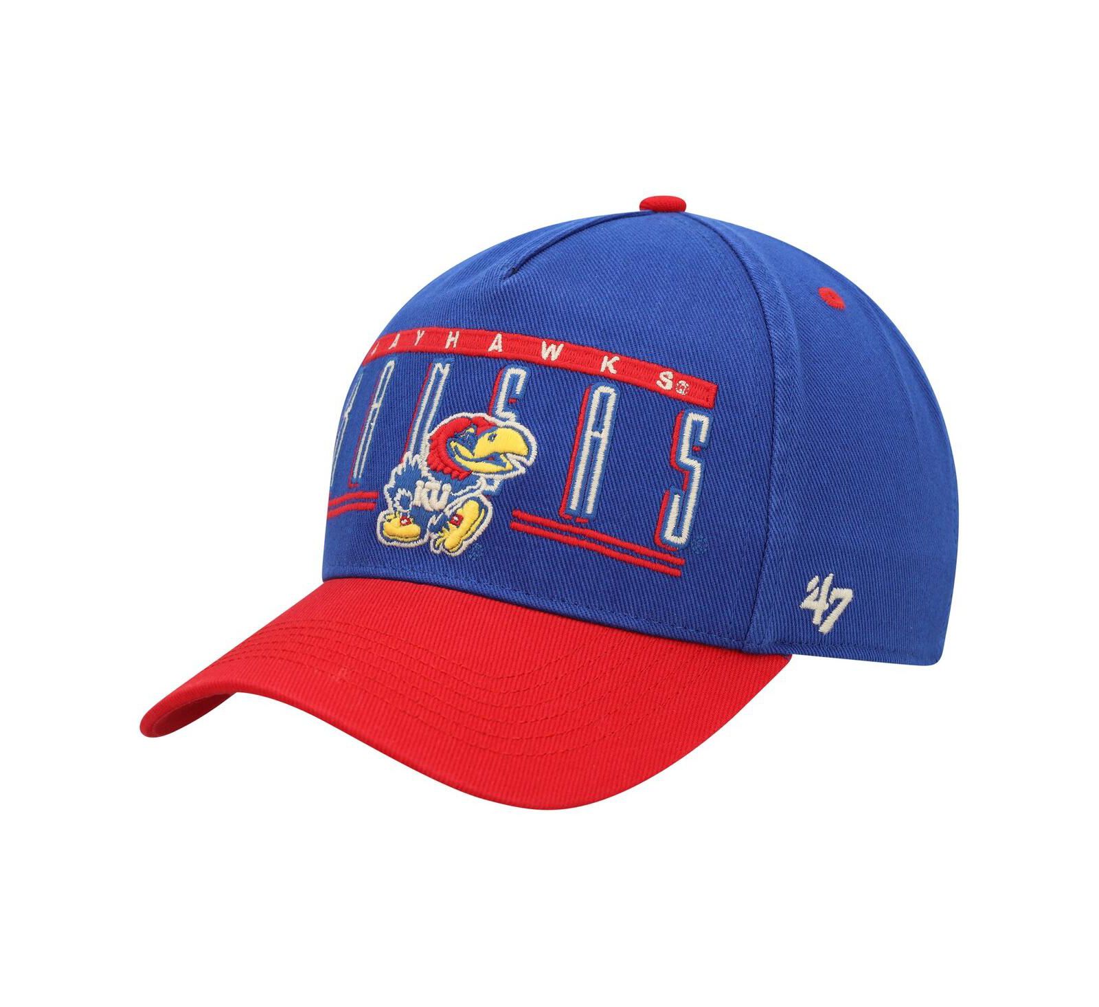'47 Brand Мужская регулируемая кепка Kansas Jayhawks Double Header Hitch, королевский синий