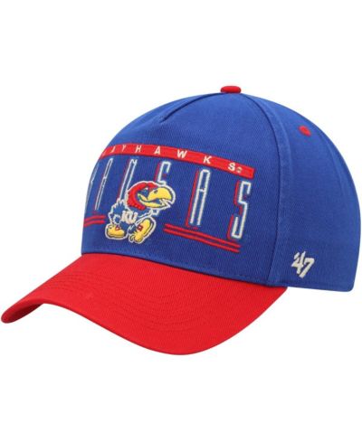 '47 Brand Мужская регулируемая кепка Kansas Jayhawks Double Header Hitch, королевский синий